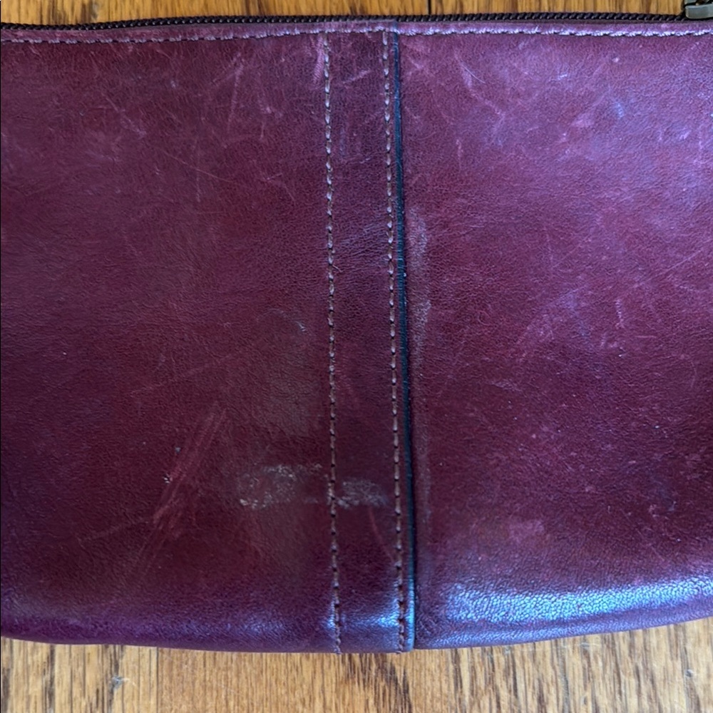 Coach Burgundy Leather Wristlet - Picture 4 of 10